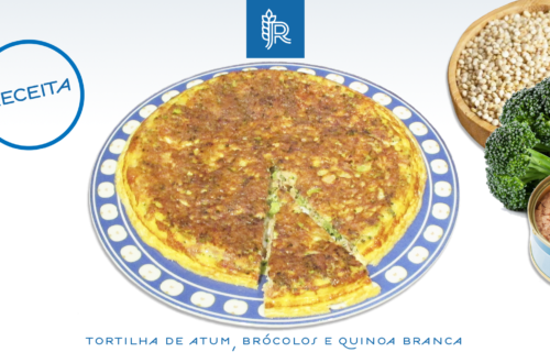 Tortilha de atum e brócolos