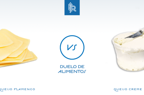 Comparação entre o queijo flamengo e o queijo creme