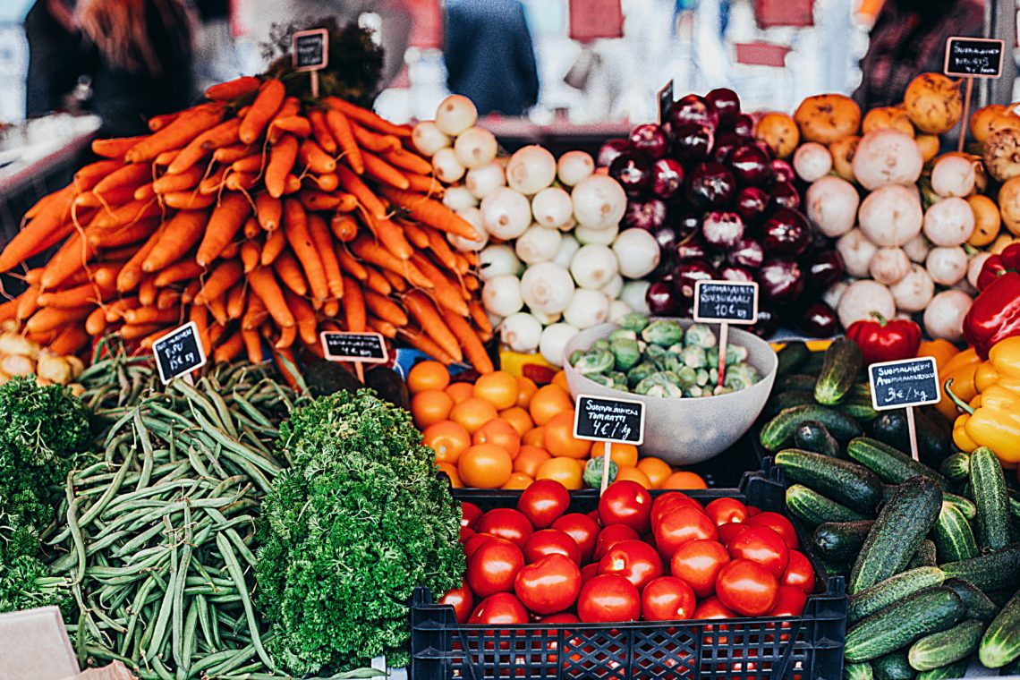 Legumes à venda no mercado