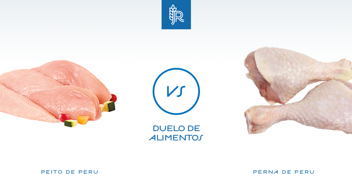 Análise comparativa entre o peito e a perna de peru